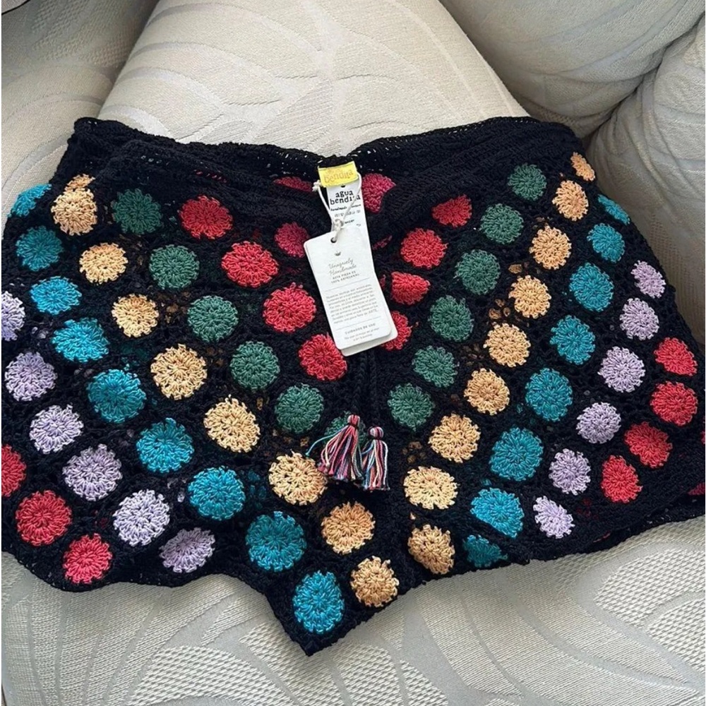 AguaBendita Colorful Crochet Shorts